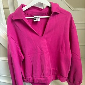 Vibrant Pink Pullover Sweatshirt